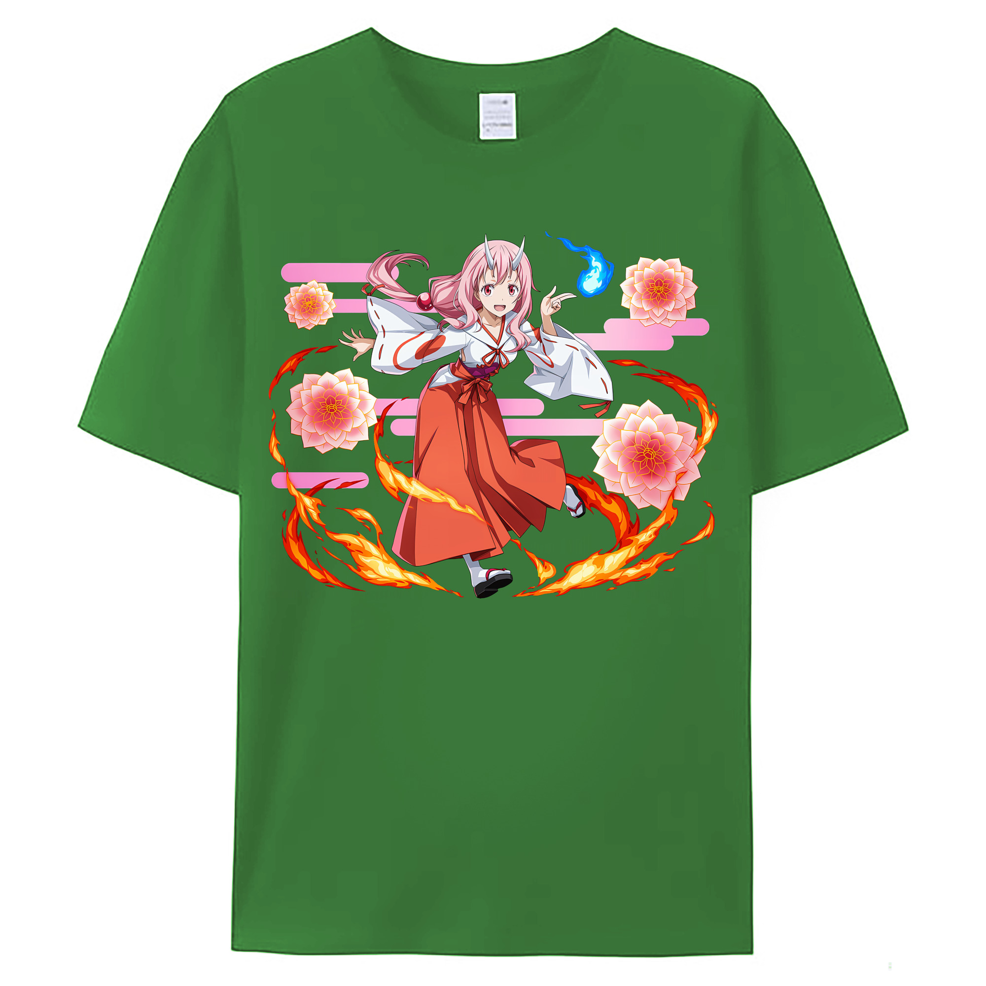 （画像用） 転スラ Regarding Reincarnated to Slime レディースカジュアルプリントTシャツ（綿100％）